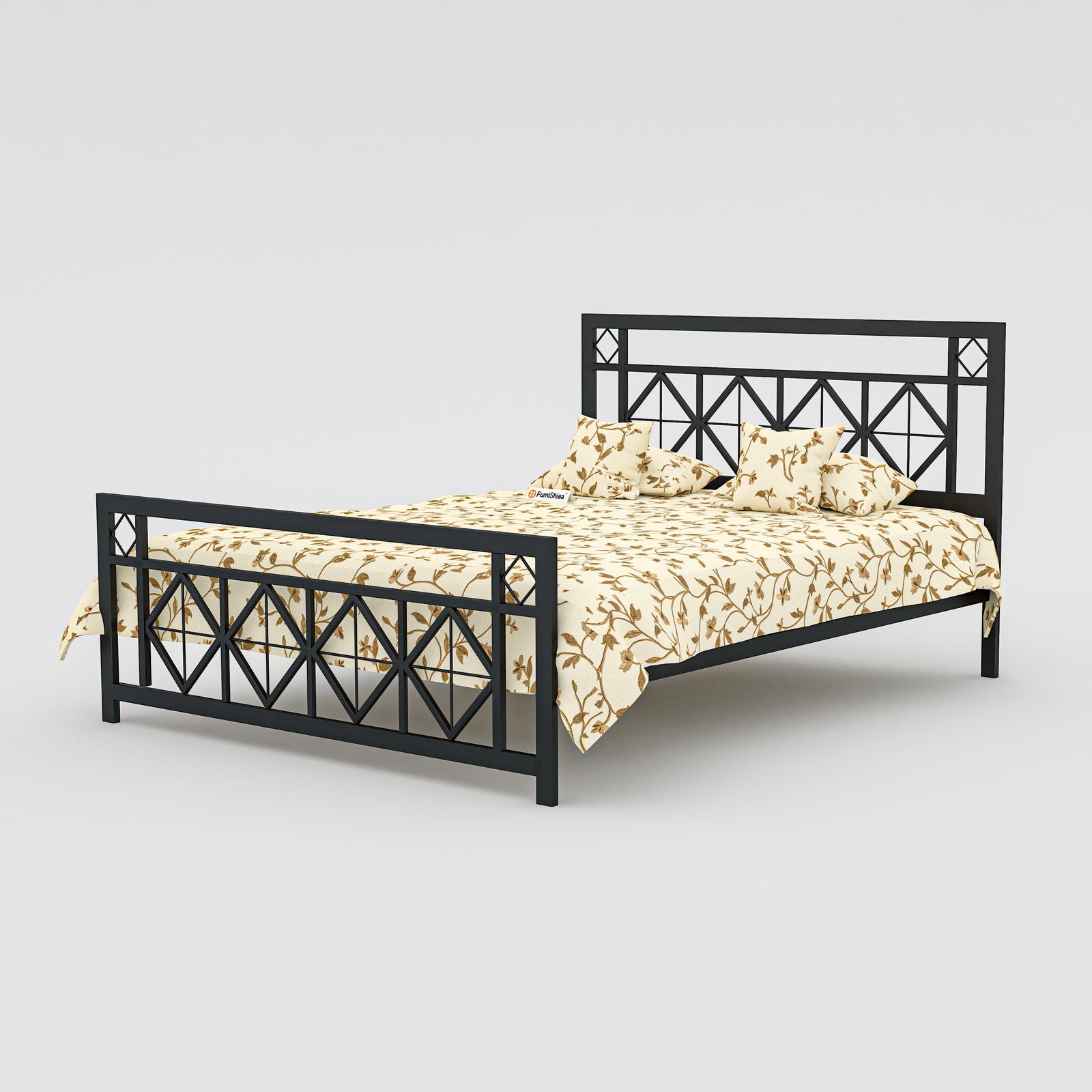 MetalCraft Simple Designer Iron Bed - Furnishiaa -  -
